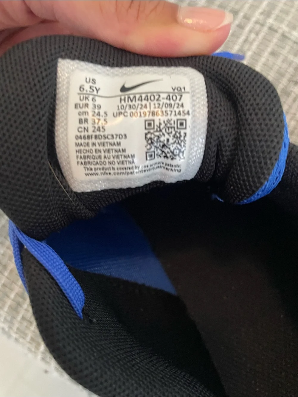 Nike Kids' Athletic Sneakers - Royal Blue & Black with White Accents